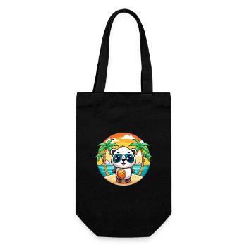Panda Lustige Cartoon Sommer Strand Sonnenbrille - Geschenkbeutel für Flaschen - Schwarz - Vorne
