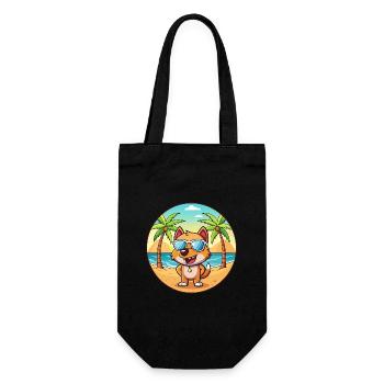 Dog Funny Cartoon Summer Beach Sunglasses - Gift Bag for Bottles - black - Front