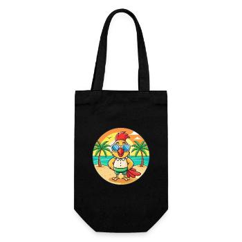 Hahn Lustige Cartoon Sommer Strand Sonnenbrille - Geschenkbeutel für Flaschen - Schwarz - Vorne