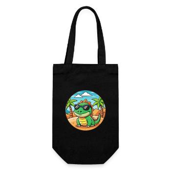 Lizard Lustige Cartoon Sommer Strand Sonnenbrille - Geschenkbeutel für Flaschen - Schwarz - Vorne