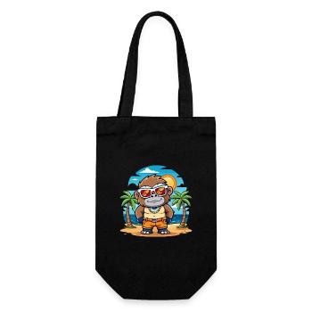 Gorilla Lustige Cartoon Sommer Strand Sonnenbrille - Geschenkbeutel für Flaschen - Schwarz - Vorne