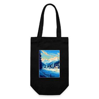 Kitzbühel Autriche Affiche de voyage vintage souvenir - Sac à bouteille - noir - Devant