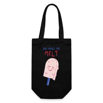 you make me melt icecream - Gift Bag for Bottles - black - Front