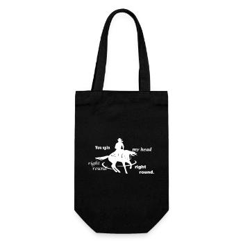 Cowboy Silhouette - Reining Horse - Gift Bag for Bottles - black - Front