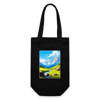 Picos De Europa National Park Spain Travel Poster - Gift Bag for Bottles - black - Front