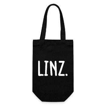 Linz Österreich Austria Fancy - Geschenkbeutel für Flaschen - Schwarz - Vorne
