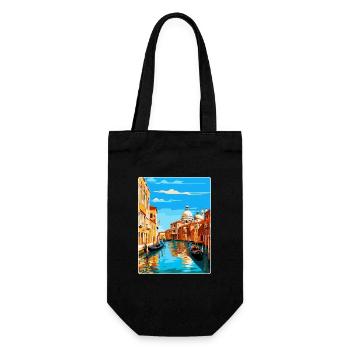 Venise Italie Affiche de voyage vintage WPA Souvenir - Sac à bouteille - noir - Devant
