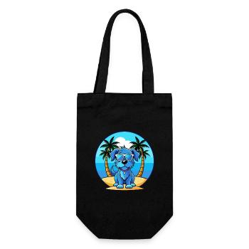 Blue Picardy Spaniel Dog Breed Cartoon Sunglasses - Gift Bag for Bottles - black - Front
