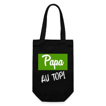 BONNE FÊTE PAPA. PAPA. FÊTE DES PÈRES. PÈRE - Sac à bouteille - noir - Devant