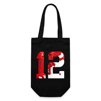 NON. 12 NUMÉRO 12 ROUGE BLANC 12E ANNIVERSAIRE - Sac à bouteille - noir - Devant