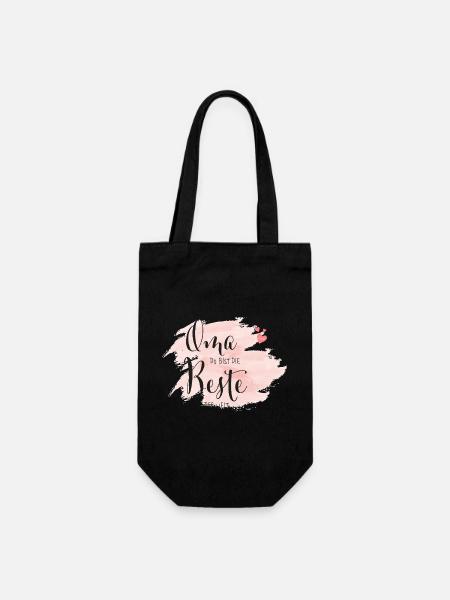 Grandma you are the best in the world - Gift Bag for Bottles - black
