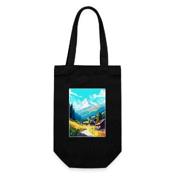 Mayrofen, Autriche, Affiche de voyage vintage, souvenir - Sac à bouteille - noir - Devant