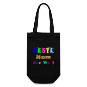 Beste Mutter der Welt - Geschenkbeutel für Flaschen - Schwarz - Vorne
