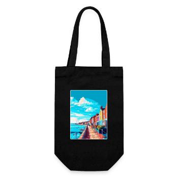 Weymouth England Uk Vintage Reiseposter Souvenir - Geschenkbeutel für Flaschen - Schwarz - Vorne