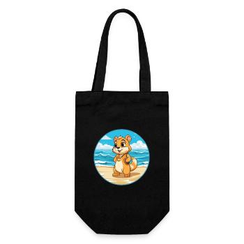 Chipmunk Aquarell Cartoon Kawaii Clipart Tier - Geschenkbeutel für Flaschen - Schwarz - Vorne