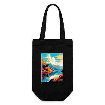 Loch Duich Scotland Uk Travel Poster Souvenir WPA - Gift Bag for Bottles - black - Front