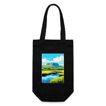 Brecon Beacons Wales Uk Travel Poster Souvenir WPA - Gift Bag for Bottles - black - Front