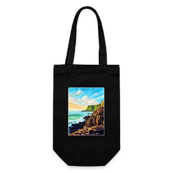 Giant Causeway Irland Uk Reiseposter Souvenir - Geschenkbeutel für Flaschen - Schwarz - Vorne