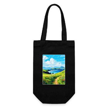 Isle Of Canna Schottland Großbritannien Reise Poster Souvenir - Geschenkbeutel für Flaschen - Schwarz - Vorne