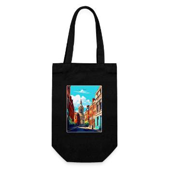 Leeds England Uk Vintage Travel Poster Souvenir - Gift Bag for Bottles - black - Front