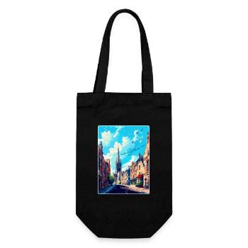 Oxford England Uk Vintage Travel Poster Souvenir - Gift Bag for Bottles - black - Front