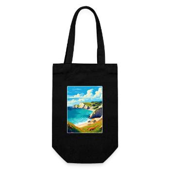 Lulworth Cove, England, Vereinigtes Königreich, Reiseposter, Souvenir - Geschenkbeutel für Flaschen - Schwarz - Vorne