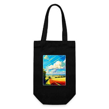 Lincolnshire Wolds Vintage Reiseposter Souvenir - Geschenkbeutel für Flaschen - Schwarz - Vorne