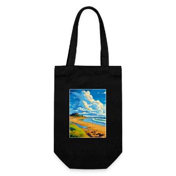 Northumberland Coast Anob Affiche de voyage souvenir - Sac à bouteille - noir - Devant