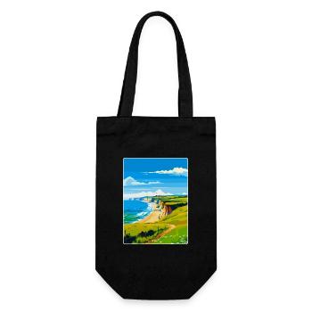 Dorset Uk Vintage Travel Poster Souvenir WPA - Gift Bag for Bottles - black - Front