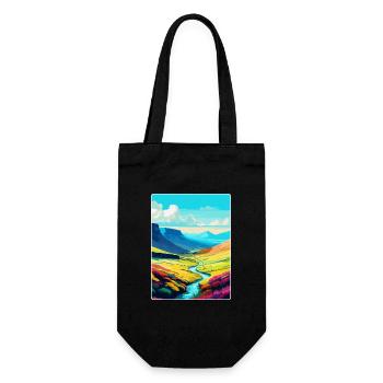 Brecon Beacons Wales Uk Travel Poster Souvenir WPA - Gift Bag for Bottles - black - Front