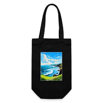 North Coast 500 Écosse Royaume-Uni Affiche de voyage vintage - Sac à bouteille - noir - Devant