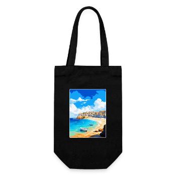 St Ives Cornwall England Vereinigtes Königreich Vintage Reiseposter - Geschenkbeutel für Flaschen - Schwarz - Vorne