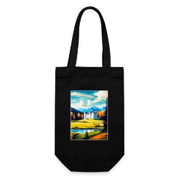 Blair Castle Écosse Royaume-Uni Affiche de voyage vintage WPA - Sac à bouteille - noir - Devant
