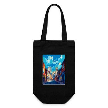 York Angleterre Royaume-Uni Affiche de voyage vintage Souvenir WPA - Sac à bouteille - noir - Devant