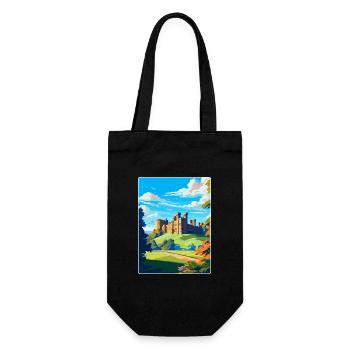 Alnwick Castle England Uk Vintage Reiseposter - Geschenkbeutel für Flaschen - Schwarz - Vorne