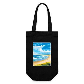 Portstewart Strand Ireland Uk Travel Poster WPA - Gift Bag for Bottles - black - Front