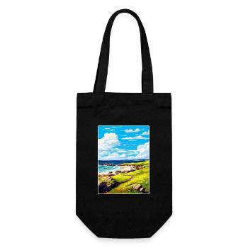 Isle Of Coll Schottland UK Vintage Reiseposter WPA - Geschenkbeutel für Flaschen - Schwarz - Vorne