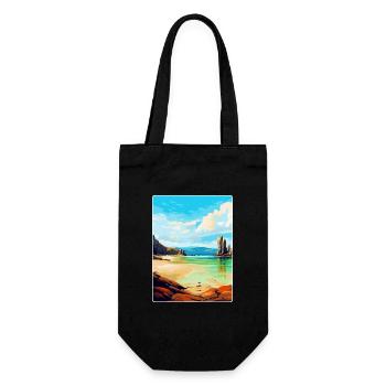 Isle Of Lewis Schottland Vereinigtes Königreich Vintage Reiseposter - Geschenkbeutel für Flaschen - Schwarz - Vorne