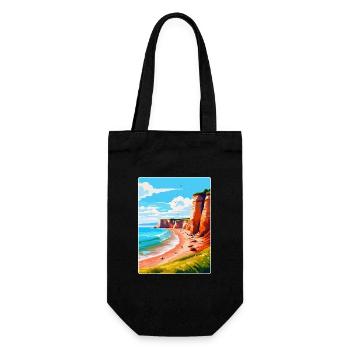 Torquay Cliffs England Uk Vintage Reiseposter - Geschenkbeutel für Flaschen - Schwarz - Vorne