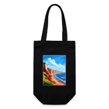 Torquay Cliffs England Uk Vintage Reiseposter - Geschenkbeutel für Flaschen - Schwarz - Vorne