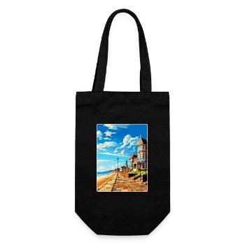 Herne Bay Angleterre Royaume-Uni Affiche de voyage vintage WPA Art - Sac à bouteille - noir - Devant