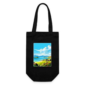 Île de Jura Écosse Royaume-Uni Affiche de voyage vintage WPA - Sac à bouteille - noir - Devant