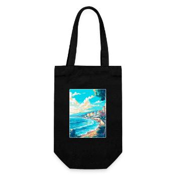 Nizza Frankreich Vintage Reiseplakat WPA Kunst Souvenir - Geschenkbeutel für Flaschen - Schwarz - Vorne