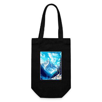 Chamonix France Affiche de voyage vintage Souvenir WPA - Sac à bouteille - noir - Devant