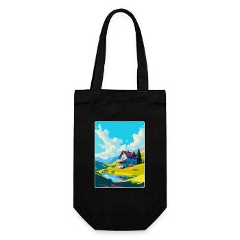Appenzell Schweiz Vintage Reiseplakat WPA - Geschenkbeutel für Flaschen - Schwarz - Vorne