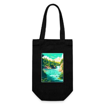 Krka Nationalpark Kroatien Vintage Reiseplakat - Geschenkbeutel für Flaschen - Schwarz - Vorne