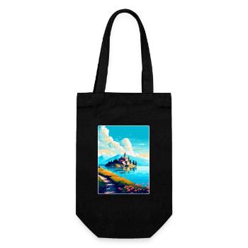 Visovac Kroatien Vintage Reiseplakat Souvenir WPA - Geschenkbeutel für Flaschen - Schwarz - Vorne