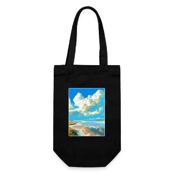Affiche de voyage vintage de la mer des Wadden aux Pays-Bas WPA - Sac à bouteille - noir - Devant