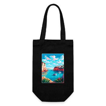 Minorque Espagne Affiche de voyage vintage WPA Souvenir - Sac à bouteille - noir - Devant