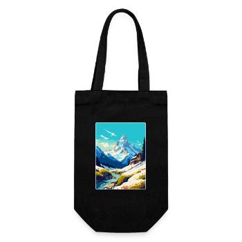 Chamonix France Affiche de voyage vintage Souvenir WPA - Sac à bouteille - noir - Devant